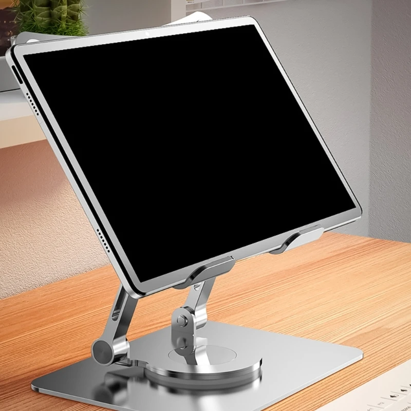 

Tablets Stand Holder with 360 Rotating Base, Foldable Adjustable Tablets Holder