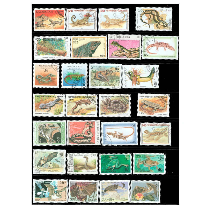 Topic Reptiles All Different Unused Postage Stamps With  Post Mark In Good Condition For Collection