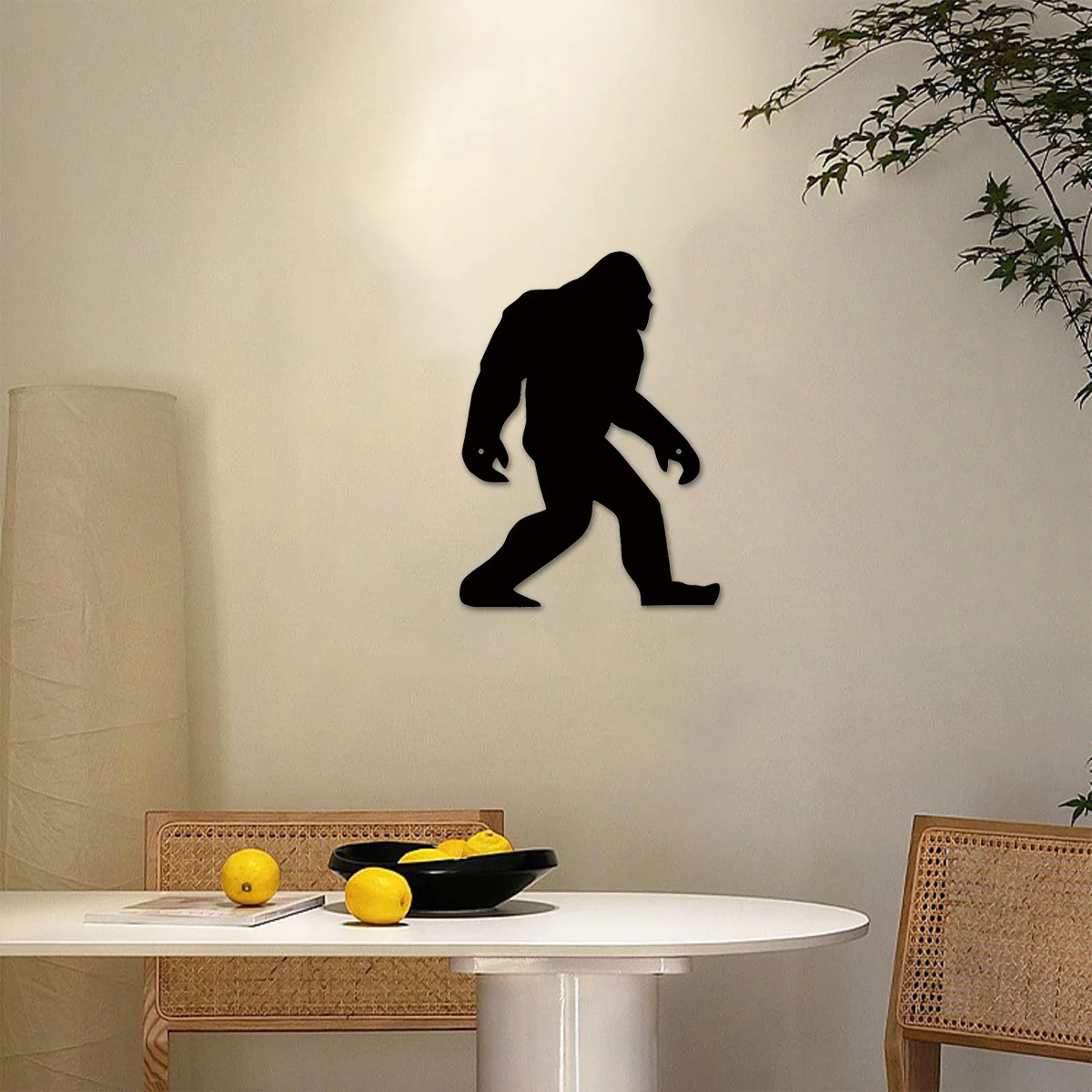 

Metal Plaque Gorilla Wall Sticker, Silhouette Wall Sculpture Livingroom Indoor Nursery Decor Metal Wall Hanging Decoration Iron