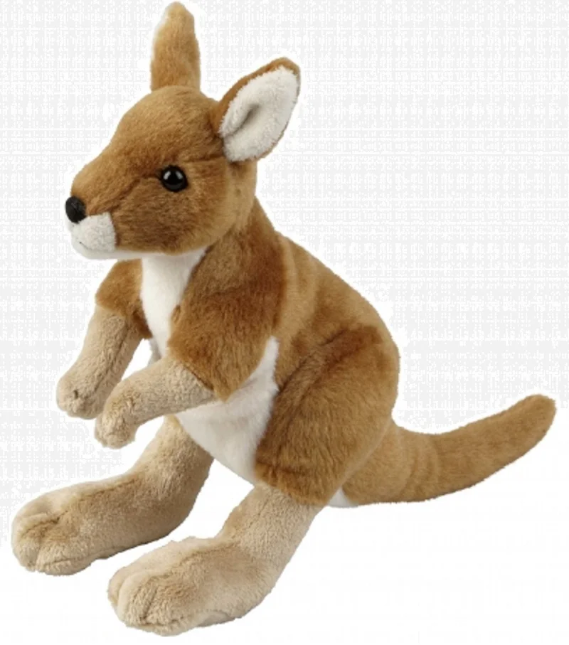 Plush Kangaroo Fluffy Teddy Soft Animal Jumping Snuggle Cute Birthday Gift for Boys and Girls