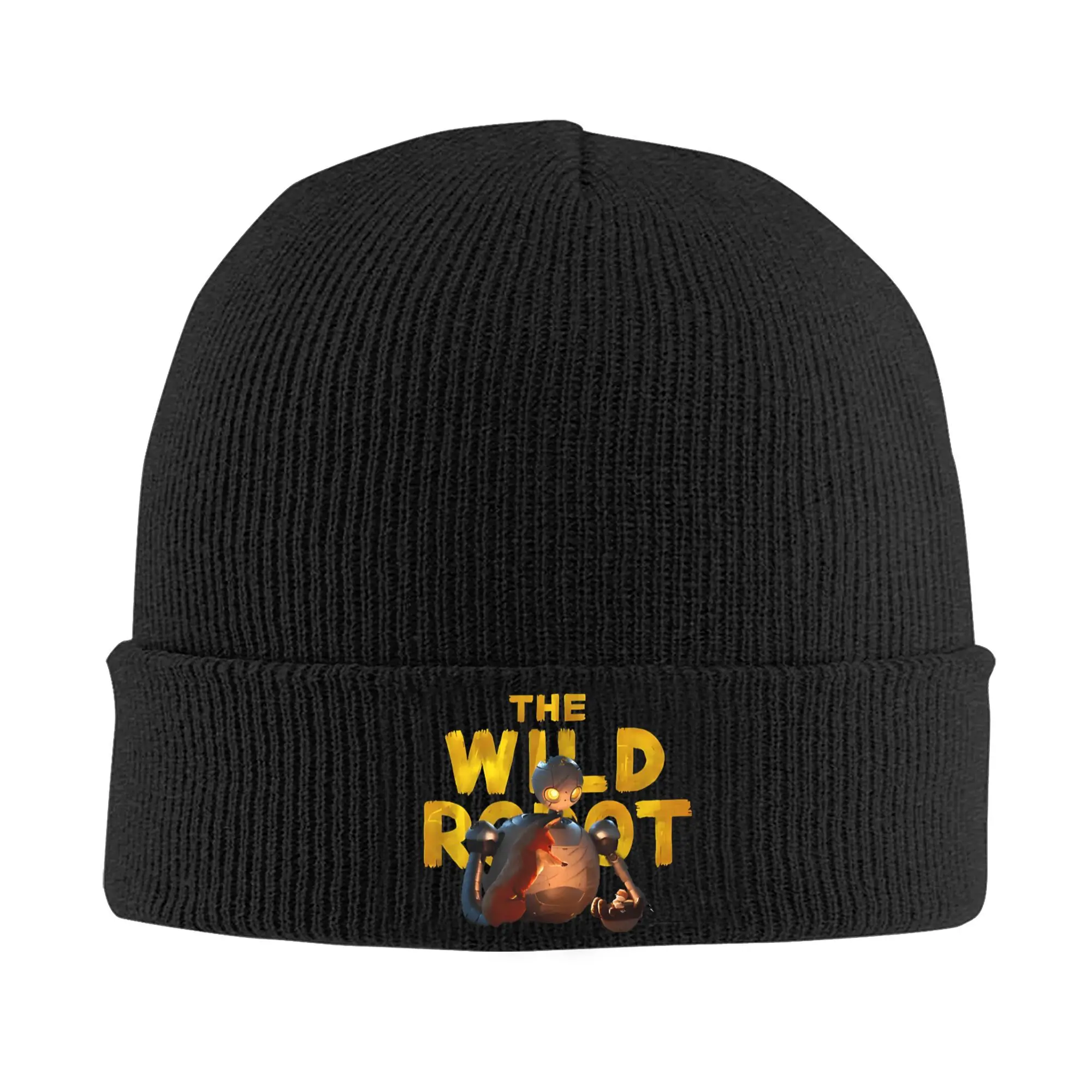 The Wild Robots I Think I Like It Knitted Hat Beanies Autumn Winter Hats Warm Unisex Hip-hop Cartoon Fiction Caps Men Women Gift