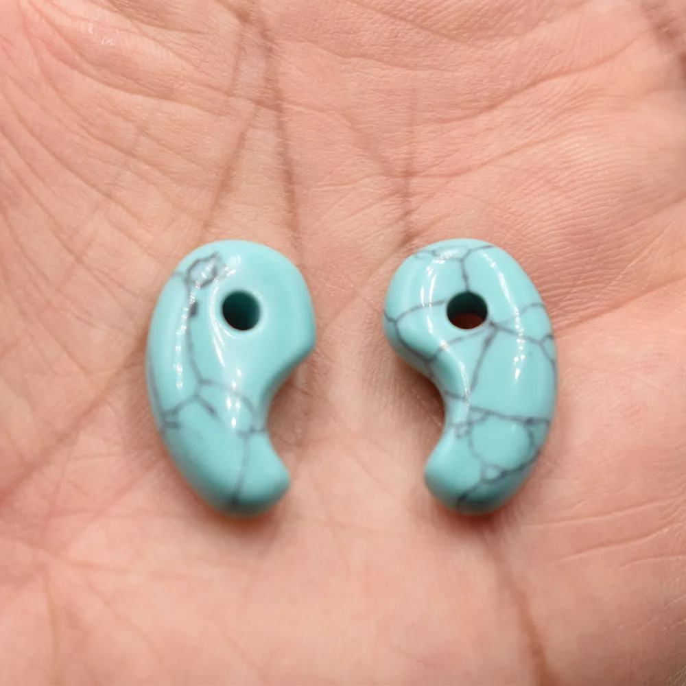 Großhandel 12 Stück/Set modische natürliche Tigerauge-Stein-Rosenquarz-Magatama-Anhänger für Schmuckherstellung, kostenloser Versand – Detail 12