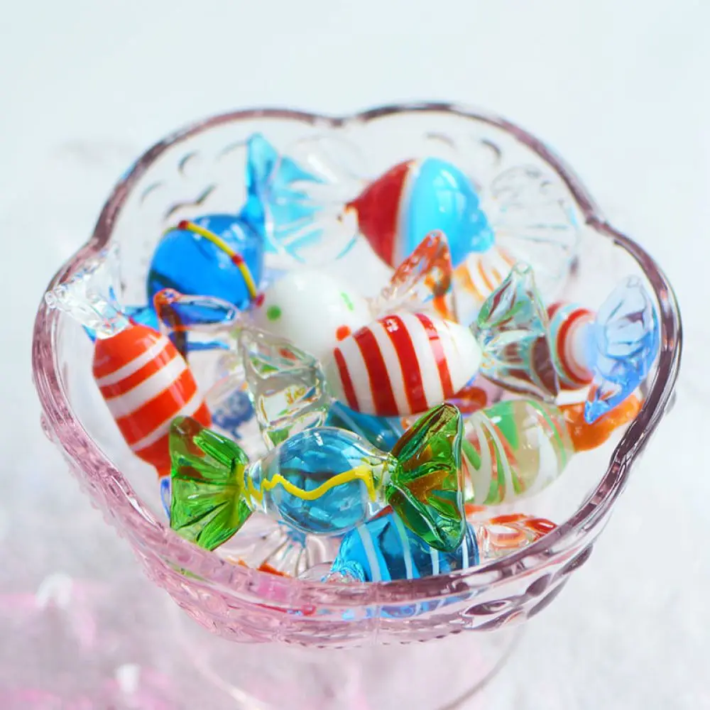Artistic Glass Candy Figurine Handmade Tabletop Ornament Modern Home Decoration Creative Gift For Friends And Partners