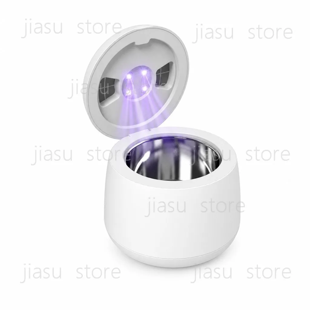 UV Ultrasonic Cleaner for Denture Retainer Toothbrush Jewelry, Digital Timer Dental Appliance Cleaning Machine