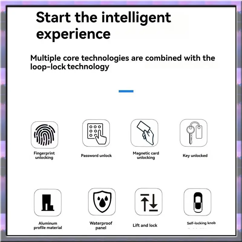 Hot Sale Tuya Smart Door Lock Fingerprint Biometric Waterproof Digital Electronic Lock Electronic Sliding Door Lock A