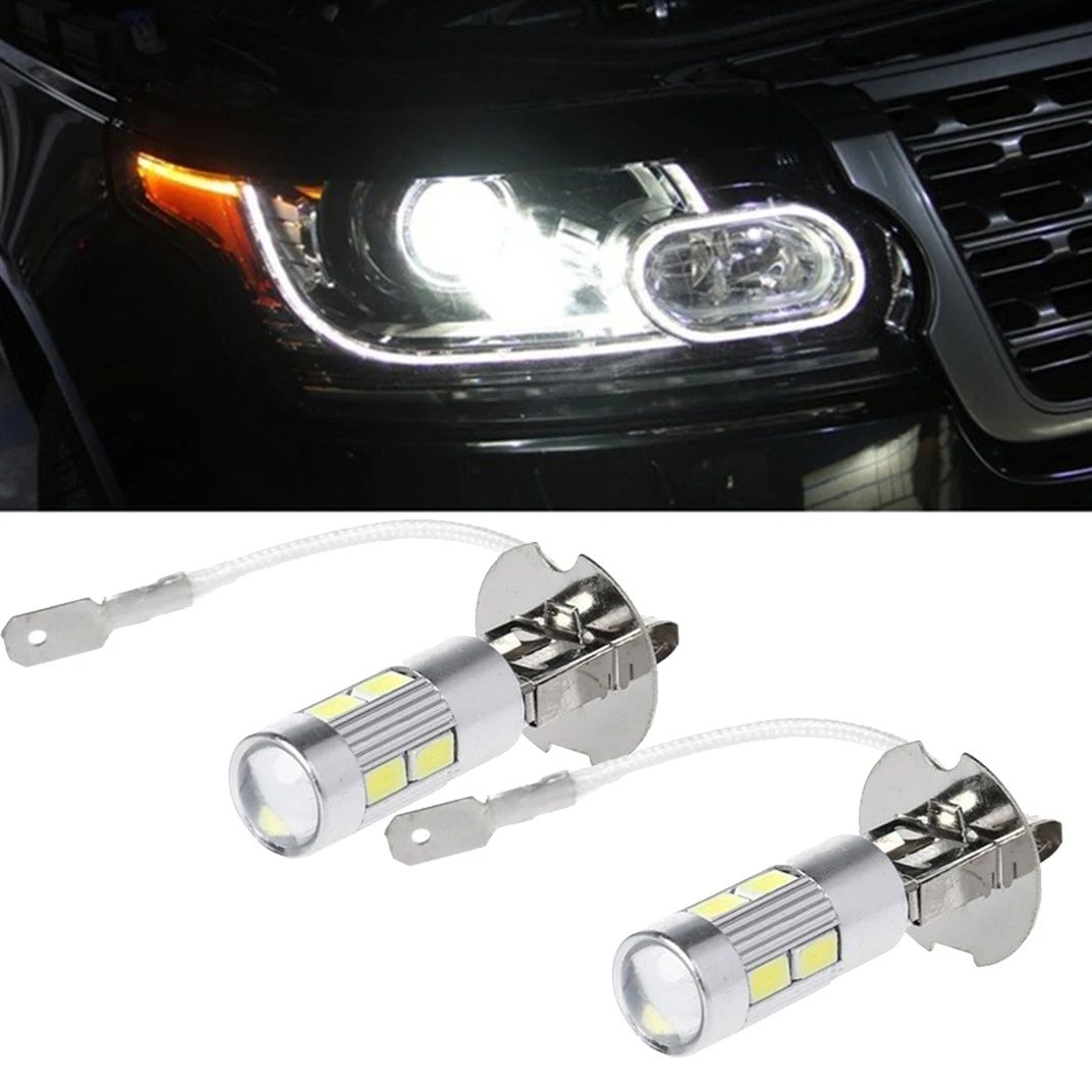 

2pcs Car Lights H3 10SMD 5630 LED Bulbs for Fog Lights 12V h3 LED Bulb Auto Lamp Day Running Light