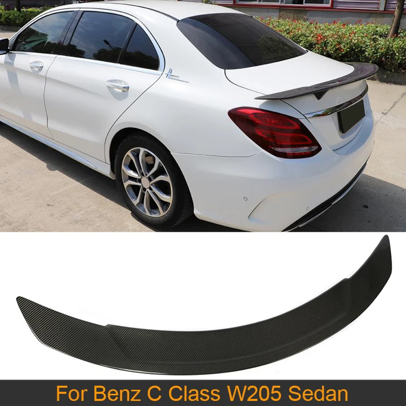 For W205 Car Rear Trunk Spoiler Wing Lip For Mercedes Benz C Class W205 4 Door Sedan 2015 - 2019 Rear Wing Lip Boot Lid Spoiler