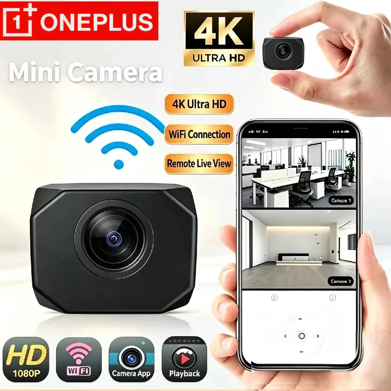 OnePlus 8K 1080P HD Mini WiFi Camera AP Hotspot Remote Monitor Portable Small Camcorder Home Security Surveillance Smart Camera