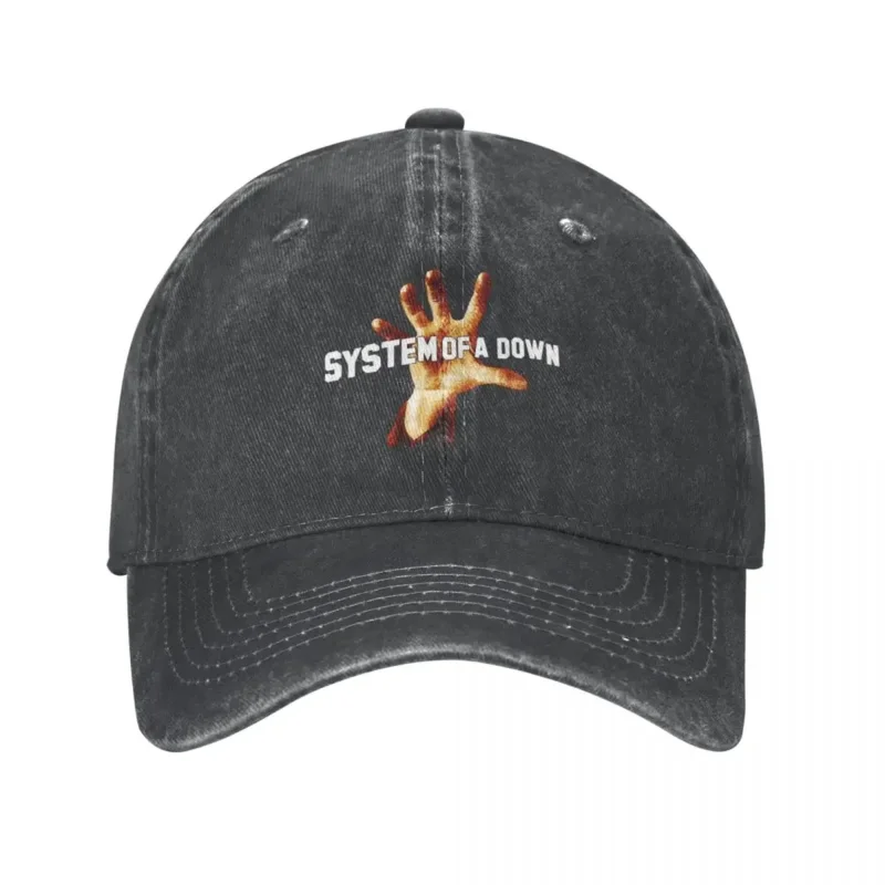 

System Of A Down Rock Band Men Women Baseball Caps Heavy Metal Distressed Denim Washed Hat Cap Running Golf Unstructured Sun Cap