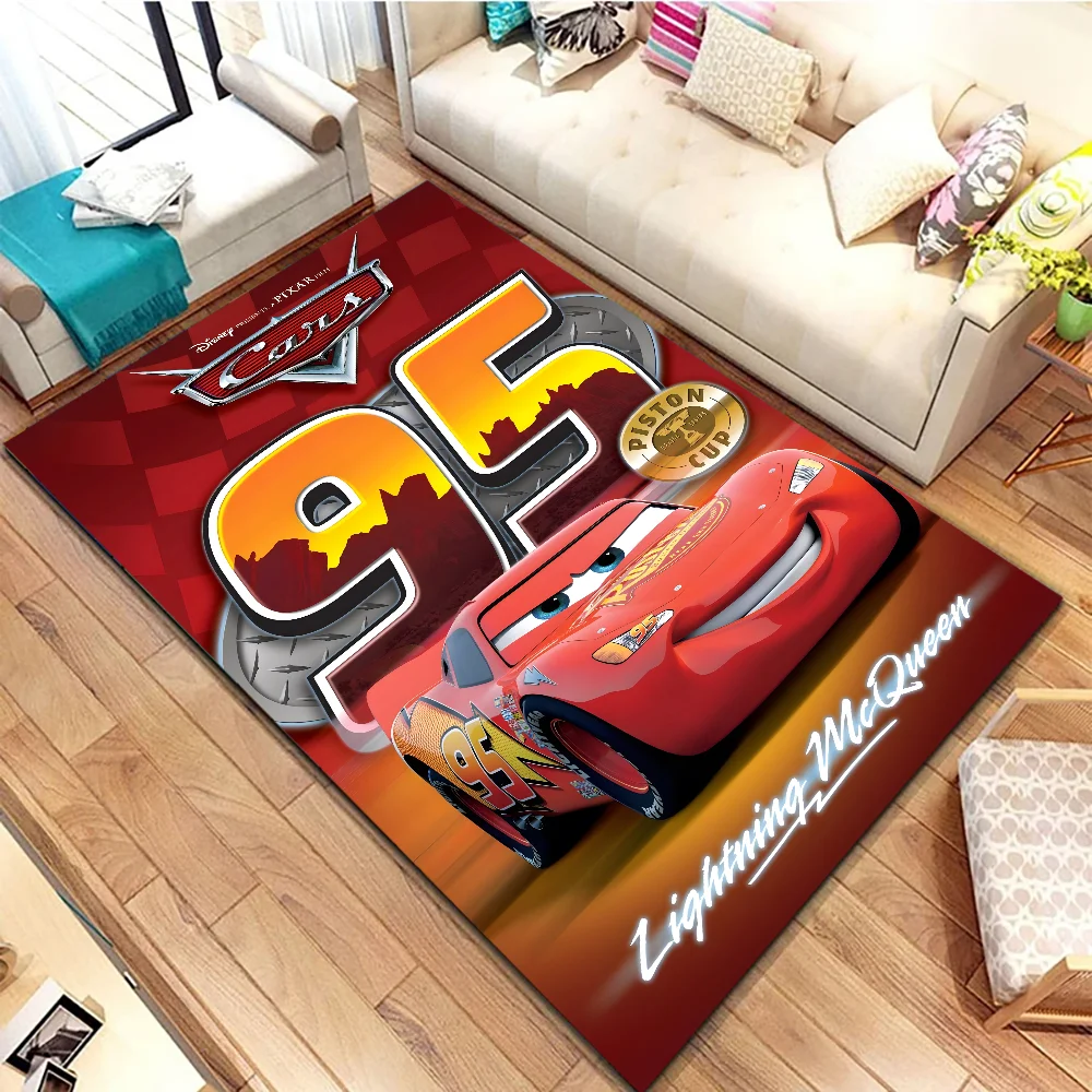 Cars L-Lightning M-McQueen Floor Mat Graphic Printed Flannel Doormats For Bathroom Kitchen Entrance Carpet Home Decor