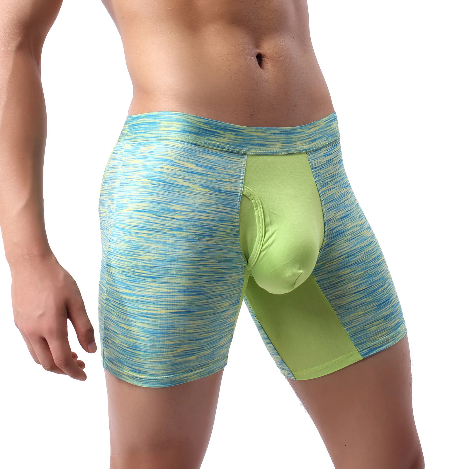 Hot Compression Shorts Men Gym Boxers Underpants Crossfit Running Short Sport Pants Training Long Leg Bottoms Sportswear