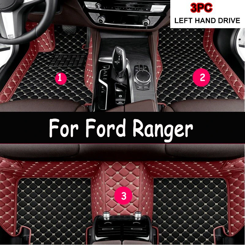 

For Ford Ranger 2023 2022 2021 2020 2019 2018 2017 2016 2015 2014 2013 2012 Car Floor Mats Waterproof Carpets