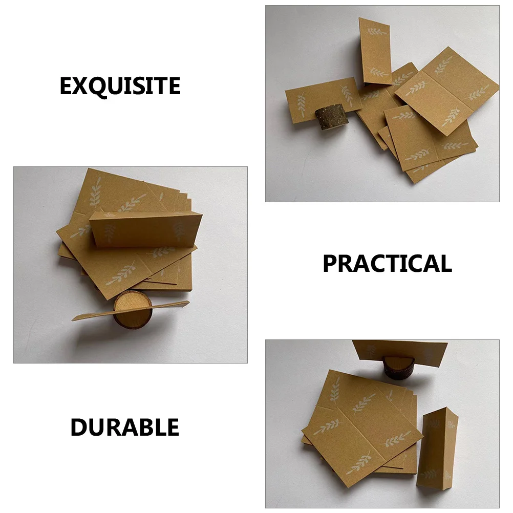 

50pcs Message Blank Kraft Paper Place For Table Number Name Diy Wedding Table Cards Gift Cards Party Decorations