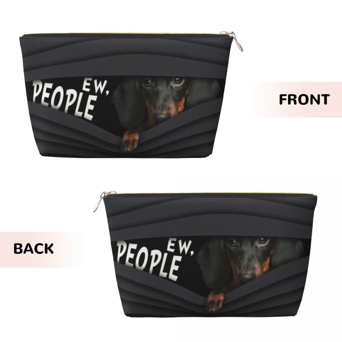 Custom Funny Dachshund Travel Toiletry Bag for Women Wiener Badger Dog Makeup Cosmetic Bag Beauty Storage Dopp Kit