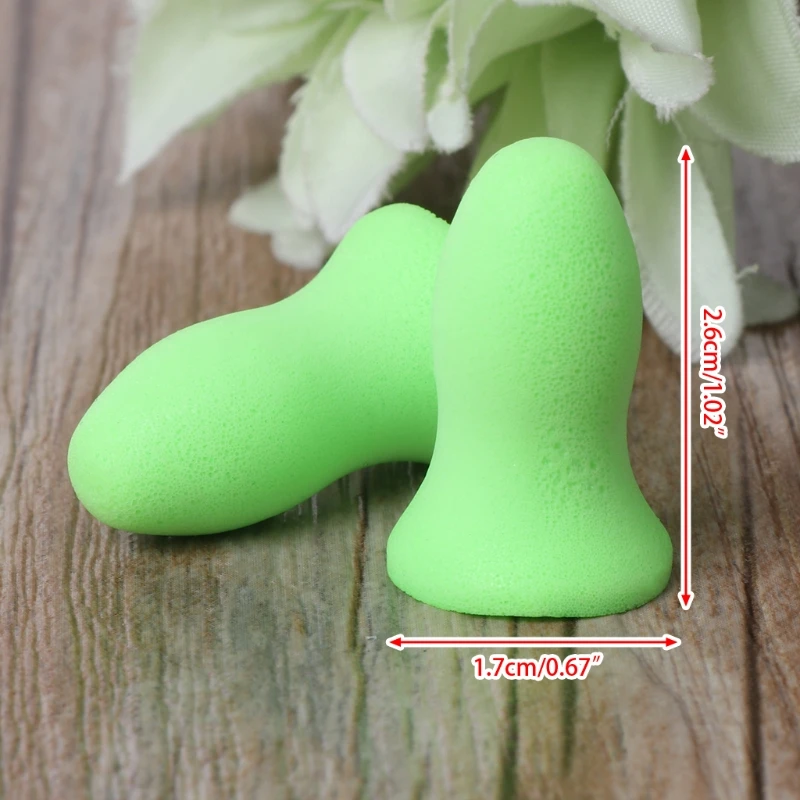 2pcs Soft Foam Tapered Earplug Travel Sleep Noise Reducer Ear Plug for Men