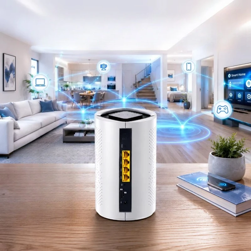 Home Router (with SIM Card) Gigabit Dual Band 4G 5G Cpe Sim Router, Enterprise 5G Router