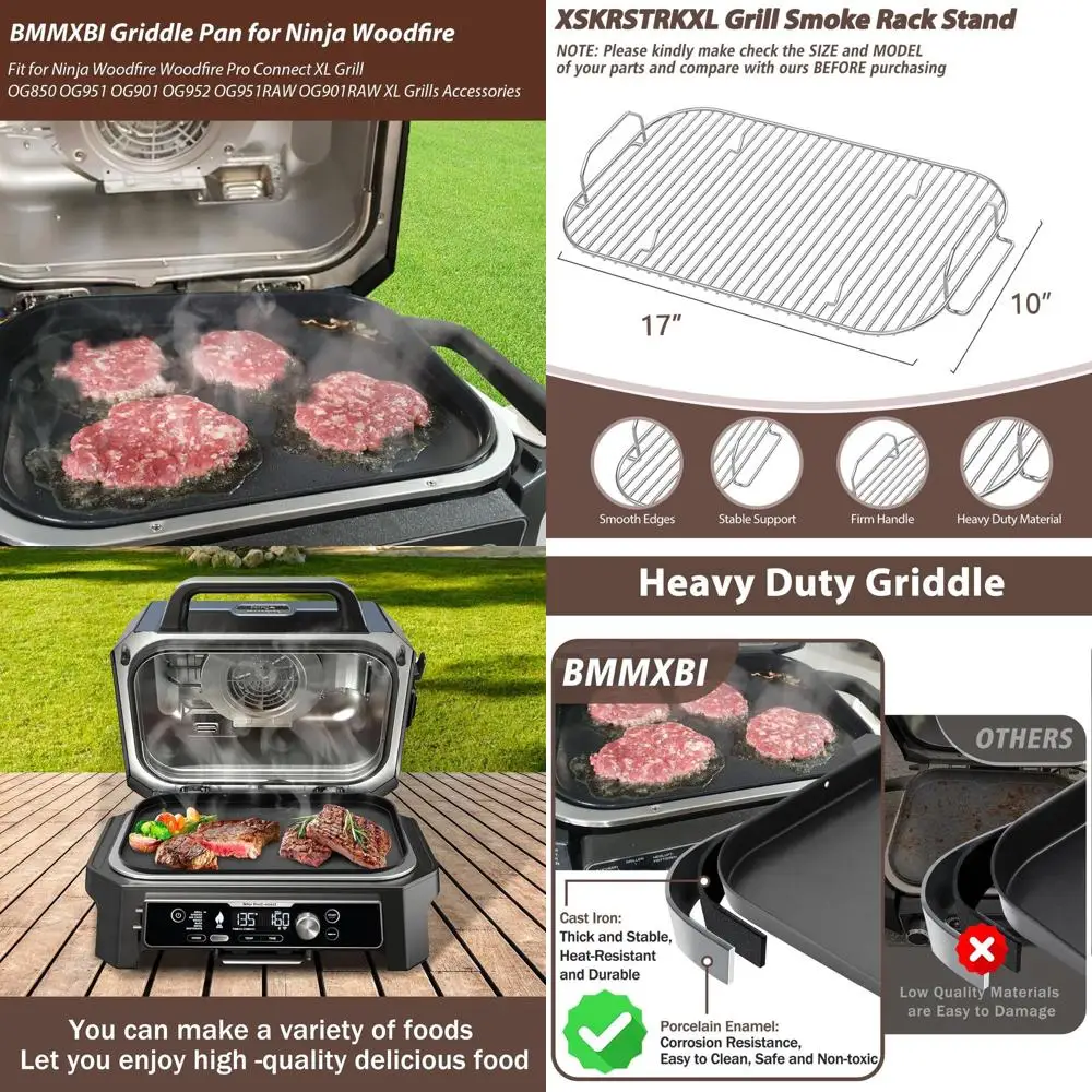 

Запасные части для серии Woodfire OG800 OG900: решетка XL с плоским верхом и решеткой для дыма XL.