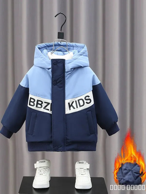 

Утепленная хлопковая куртка для мальчиков: новая осенне-зимняя детская парка, модная молодежная зимняя одежда для малышей