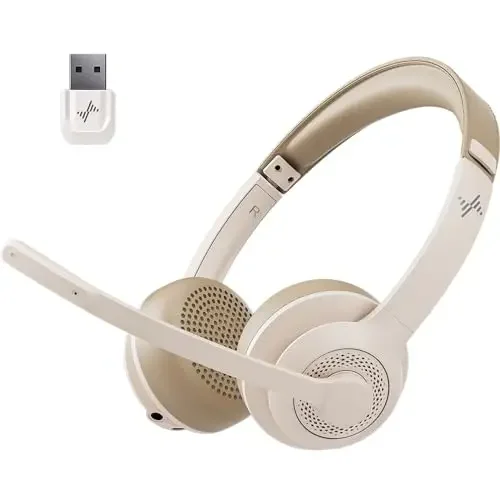 BINNUNE JIAMQISHI EH02U Wireless Bluetooth Headset ANC MIC für Arbeit Computer Kopfhörer USB Dongle Mute Mic für MacBook Headset Telefon 6