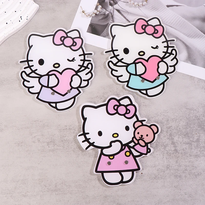 Colorful Sanrio Hello Kitty Shape Magnetic Suction False Lashes Tray Holder Acrylic Eyelash Extension Display Board Makeup Tools