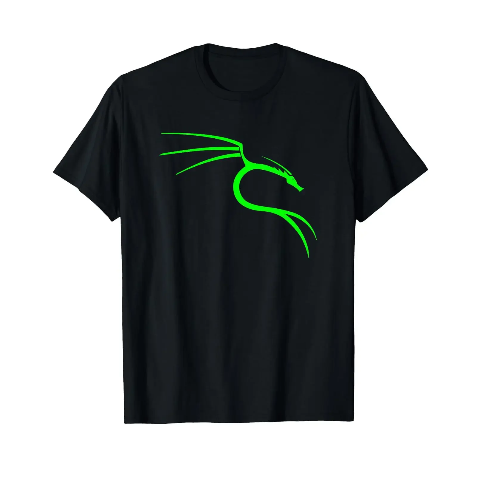 Cool Hacker Nerd T Shirt Kali Linux Dragon black vintage Washed Comfortable Unisex fashion Casual Breathable designer clothes