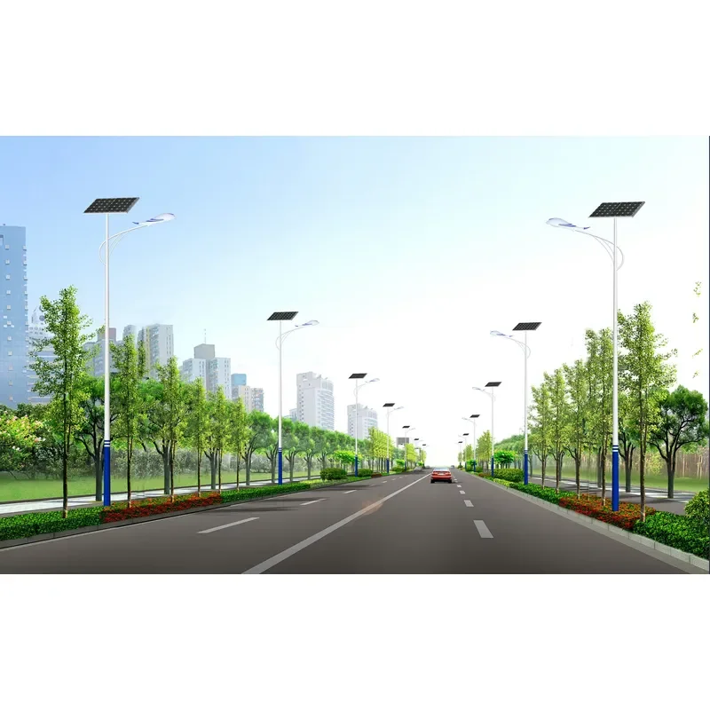 Factory Direct Sale New  Solar LED Street Light with Galvanized Pole for Highway & Municipal Projects Outdoor