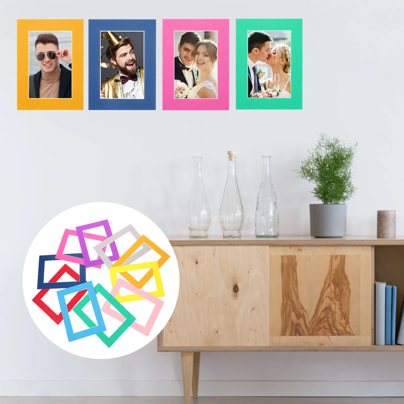 30Pcs Cardboard Picture Frame Decorative Wall Photo Frame DIY Bedroom Picture Holder Photo Holder Party Decor Party Ornament