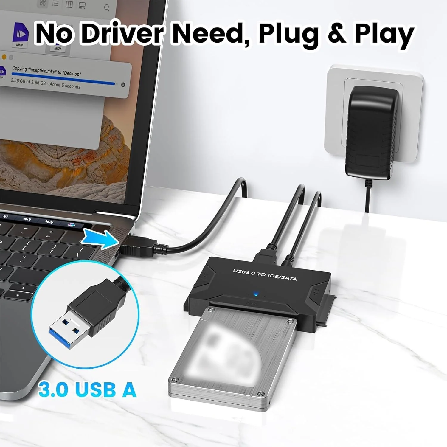 USB to SATA IDE HDD Adapter-USB 3.0 Cable to 2.5
