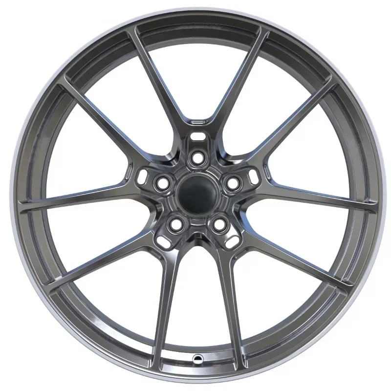 New 19*9.0 Gray Gloss Black Forged Alloy Wheel Hub 6061T for Audi A4 Modified Wheels Made of Durable Aluminum