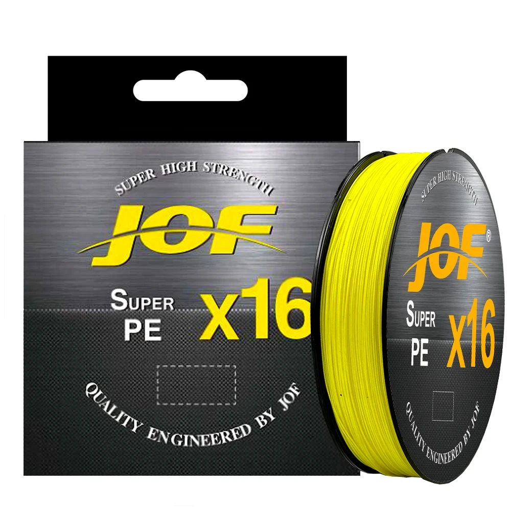 JOF PE Braided Fishing Line 300M 16 Strands Multifilament Cord 25/32/40/55/68/80/100/125/140/161LB Smooth Strong Fishing Tackle