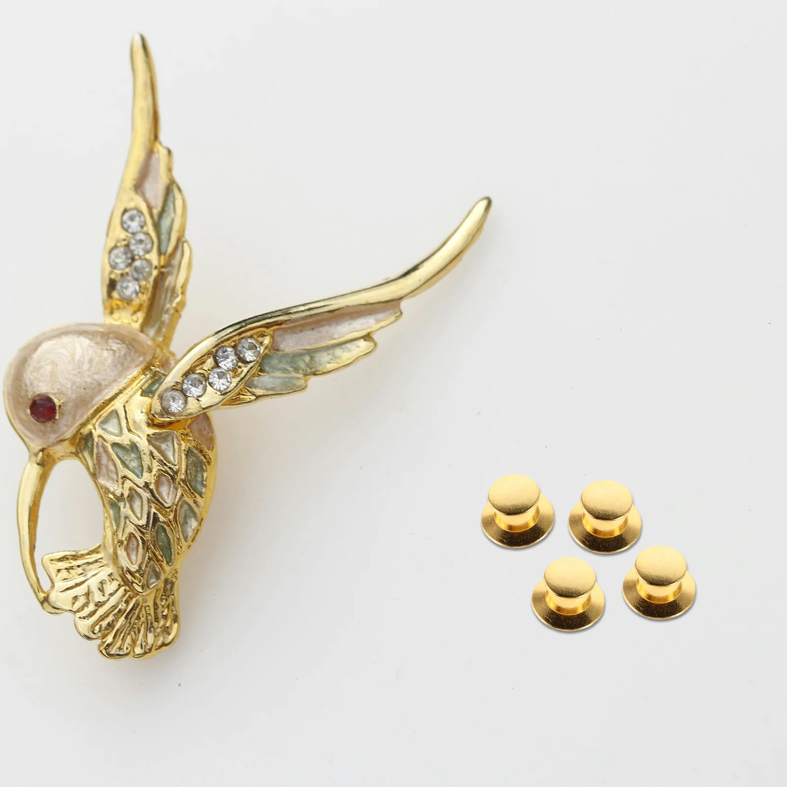 

30pcs Flat Head Clamp Badge Pin Backs Metal Locking Clasps For Brooch Enamel Lapel Pins Diy Craft Jewelry Making Supplies Round