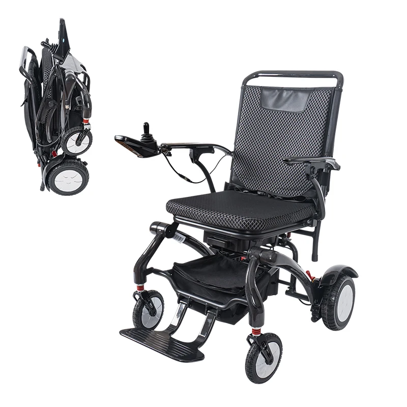New Carbon Fiber Frame Super Lightweight 4-Wheel Foldable Outdoor Electric Wheelchair With Brushless Motor BZ-CE03