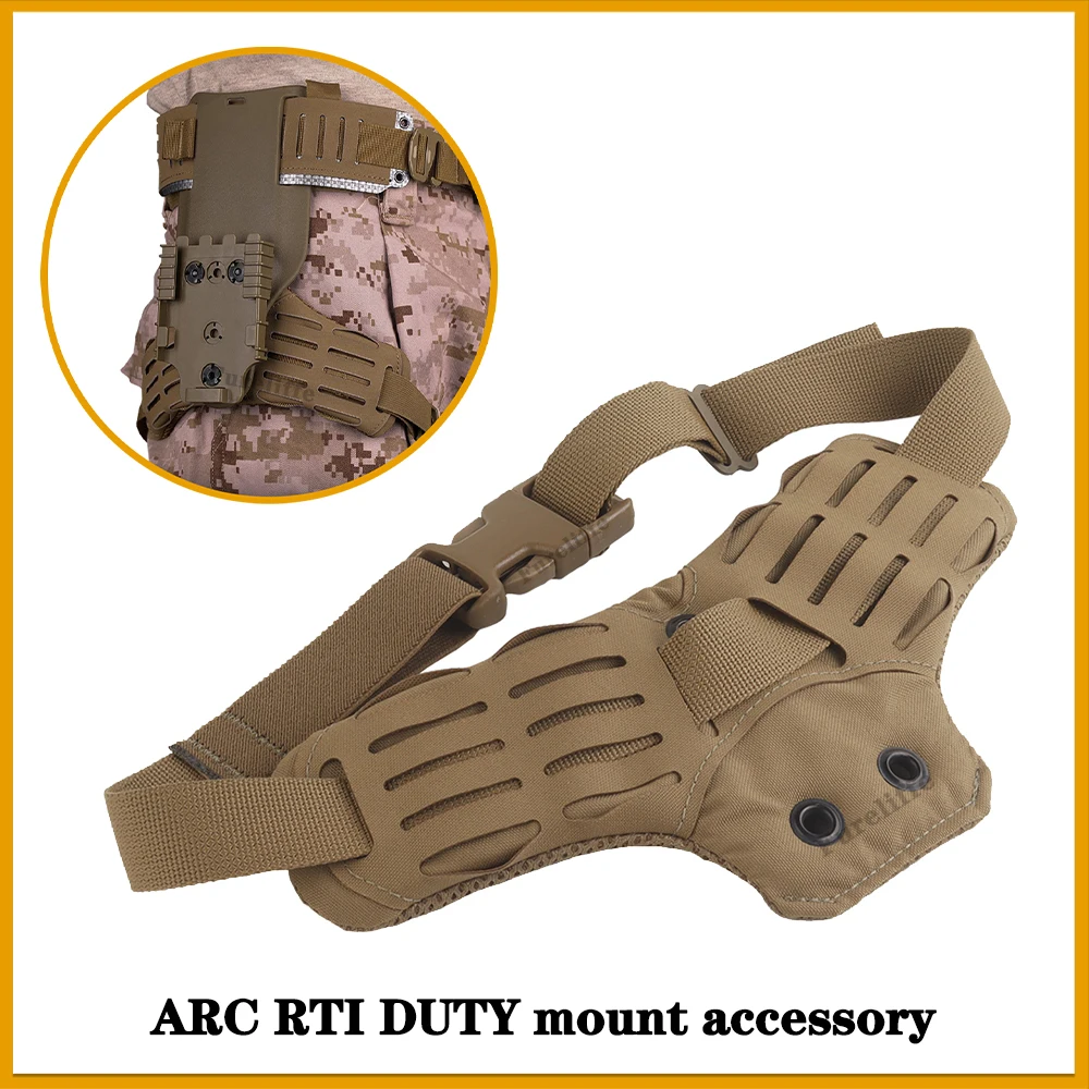 arc rti duty mount strap coxa base de coldre plataforma perna liberacao rapida segura qls fivela molle caca cinto tatico 01