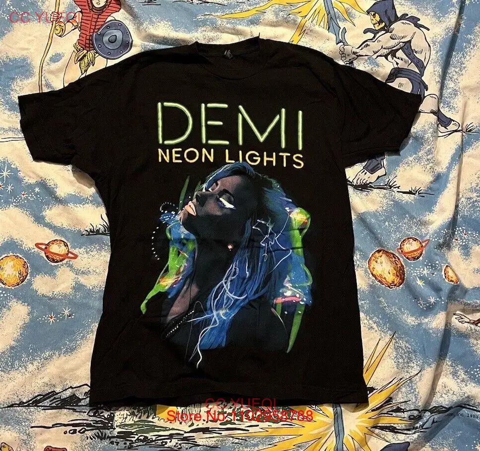 Женская футболка с неоновыми огнями, черного цвета, Y2k Женская футболка с неоновыми огнями, черного цвета, Y2k