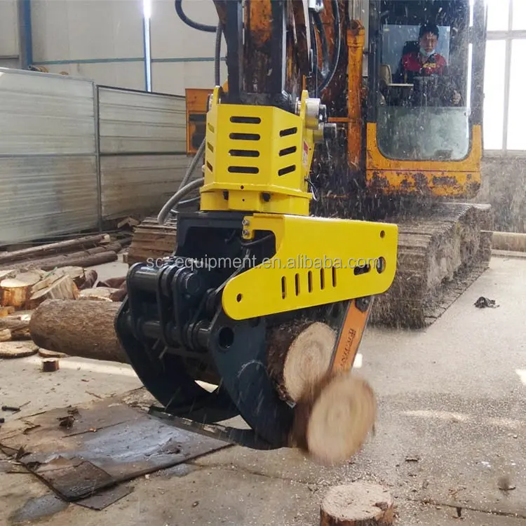 Cutter Grapple Saw Featuring Motor Engine Gearbox Bearing Core New Construction Forestry Machinery Excavator Tree Shear