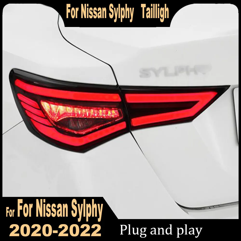 日産シルフィ2020 2021 2022 2023用LEDテールライト,車の改造,組み立てアクセサリー,プラグアンドプレイ