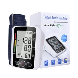Arm Blood Pressure Monitor Pressure Sensor Monitor BP Equipment Automatic Tonometer Digital Tensiometer LED Display Arm Cuff