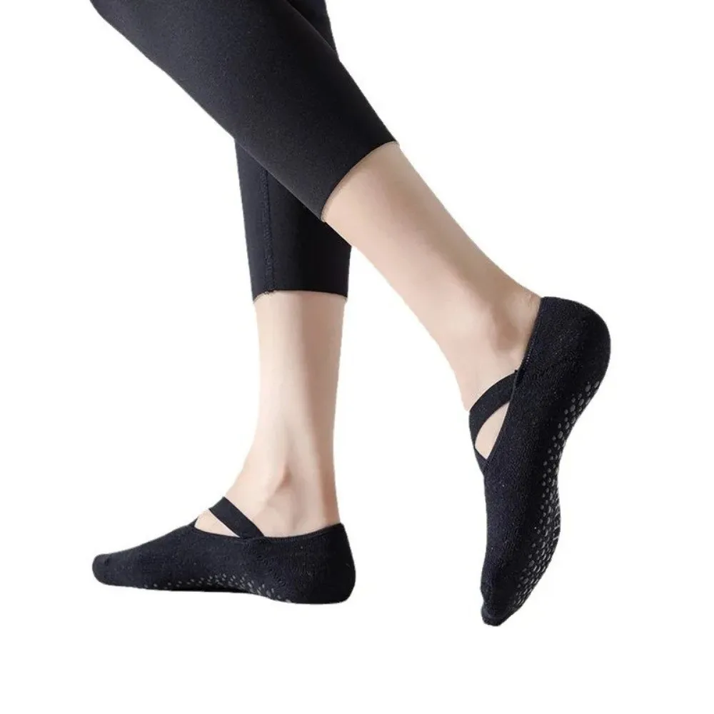1/3  Pairs Yoga Socks Women Cotton Silicone Non-slip Pilates Grip Towel No-Show Barre Sock view 4