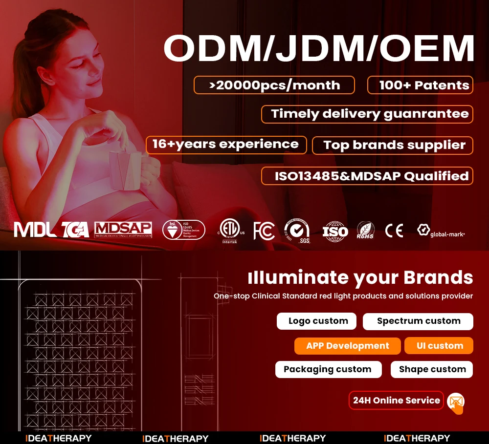 IDEATHERAPY Dekat Terapi Cahaya Led Inframerah Panel Terapi Lampu Merah Seluruh Tubuh Lampu Terapi Lampu Merah Untuk Komersial