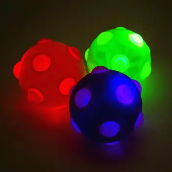 Pet Light Ball Dog Toy Jumping Activation Ball Bite-resistant TPR Light Up Music Flashing Bouncing Vibrating Ball for Dogs Puppy 2