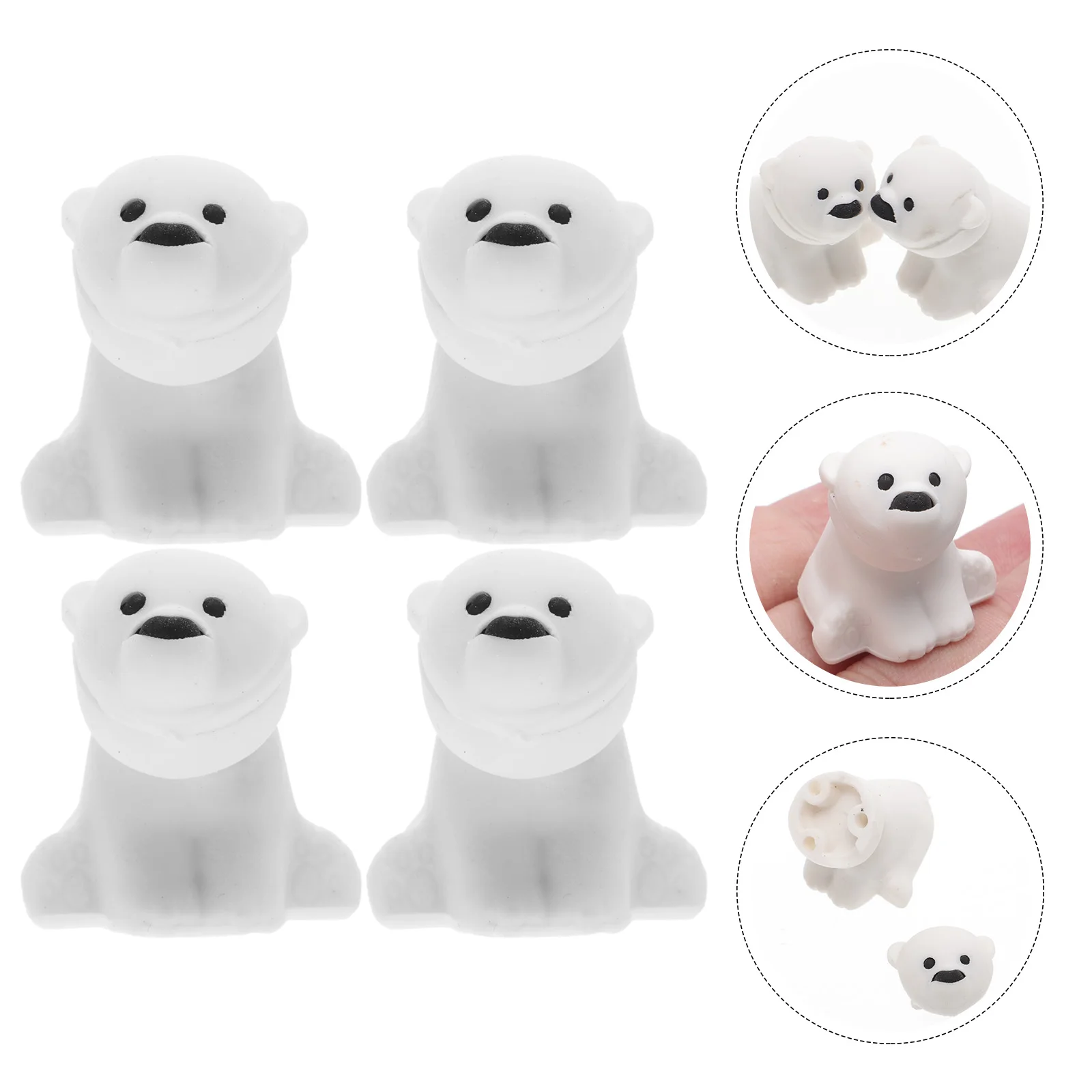 

20 Pcs Polar Bear Eraser Small Animal Rubber Pencil Erasers for Kids Classroom Party Supplies Christmas Gifts Safe Eco Friendly