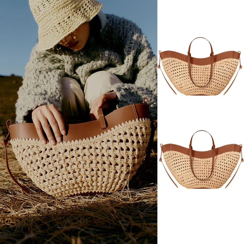 

Bollinger Cognac Lafite Grass Handheld Woven Bag Shoulder Bag