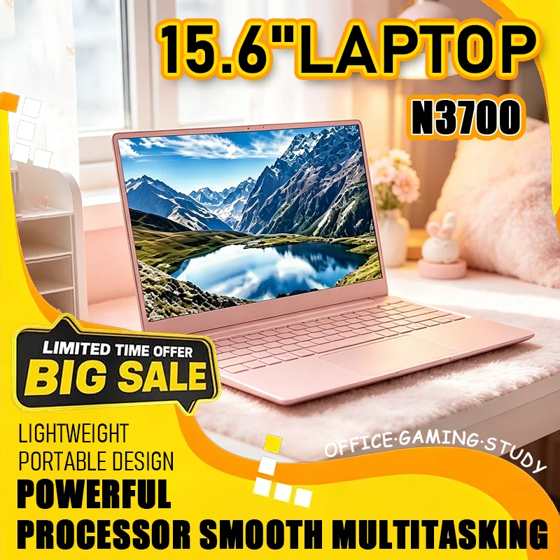 Intel N3700 New 15.6 Inch Ultra Slim Gaming Notebook 1.6-2.4GHz CPU 16GB RAM 2TB SSD High Performance Laptop Low Power