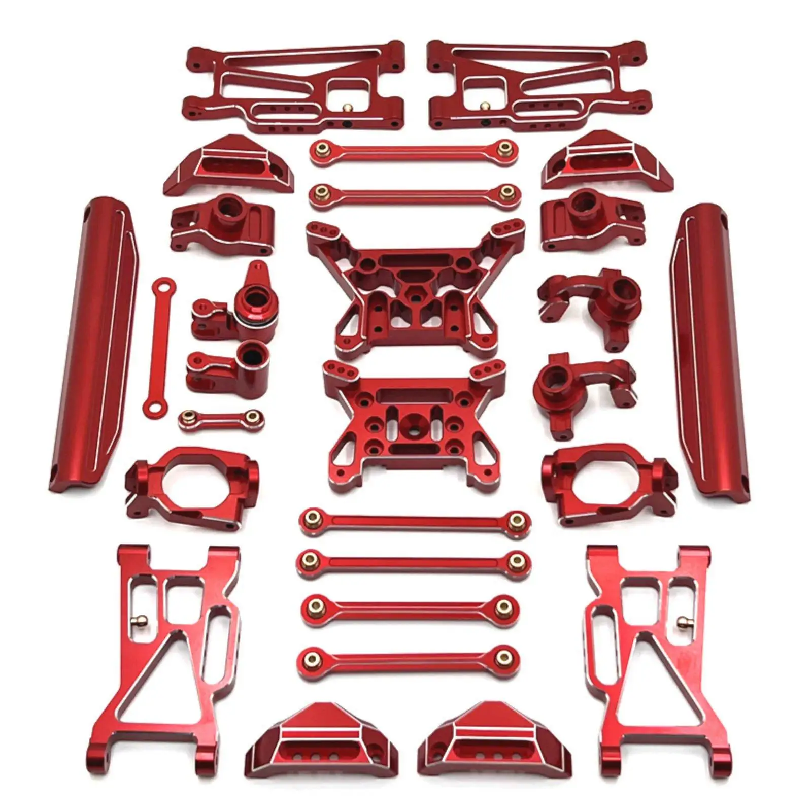 RC Car Upgrade Kit Aluminum Parts Set Enhanced Handling for MJX 10208 V1