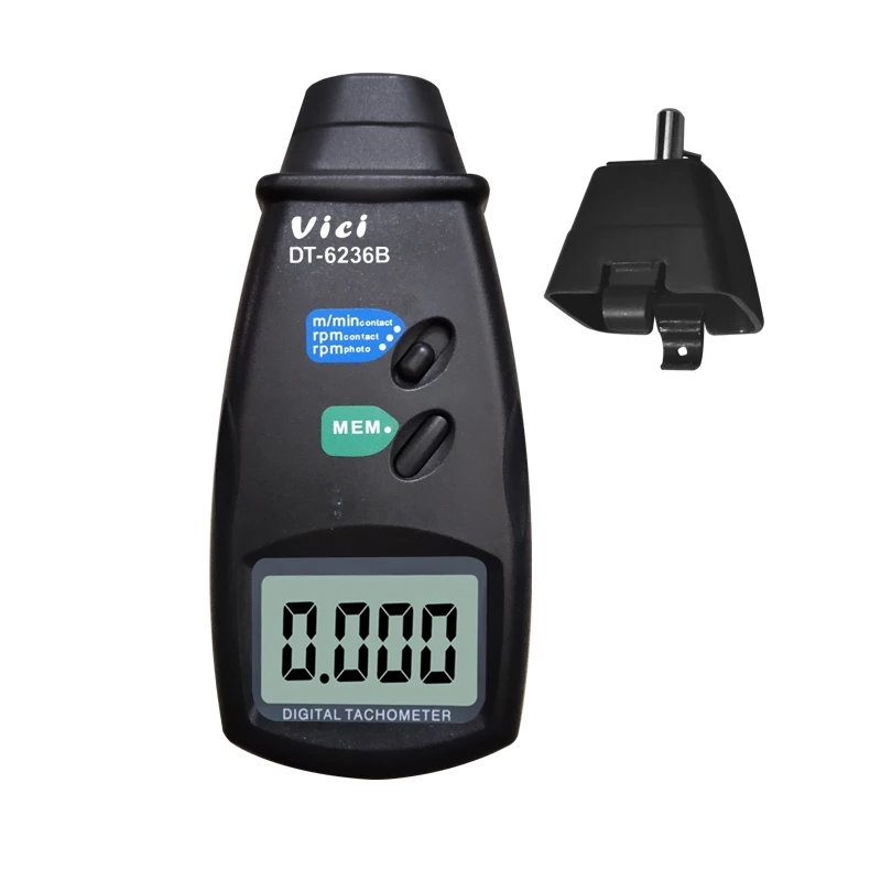 Vici Photo Contact Tach Digital Tachometer LCD Rotate Speed Linear Velocity Motor Frequency Data Meter 0.5~19999RPM Speedometer