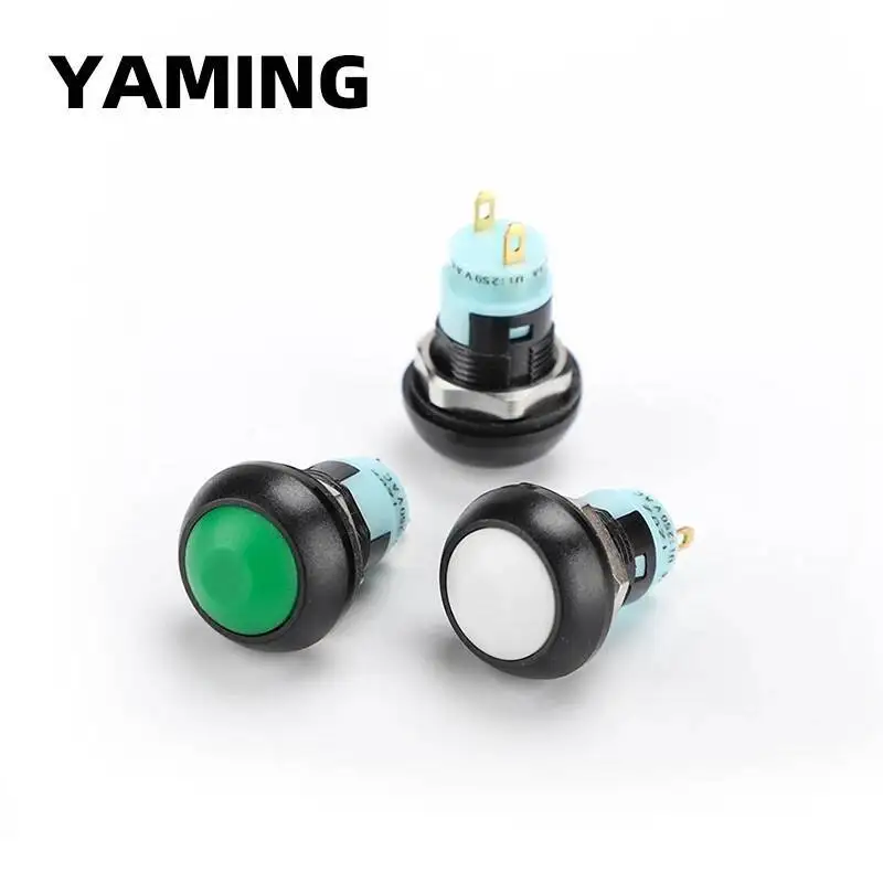 12 مللي متر مفتاح بـزر دفع صغير الذاتي قفل ثابت الإغلاق كبير الكرة رئيس مقاوم للماء جرس الباب التحكم في الوصول