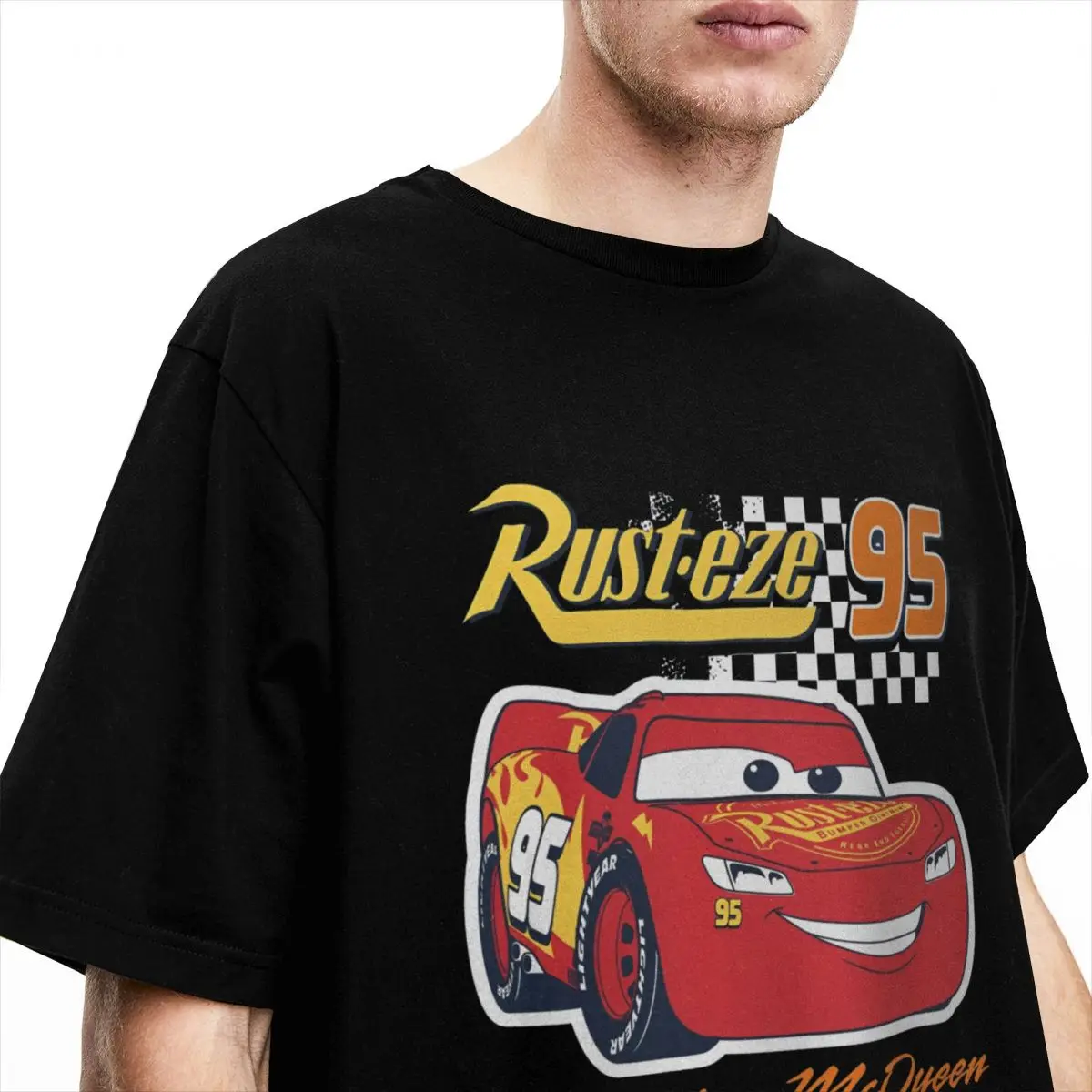 Camiseta Haikyuu Lightning Mcqueen Pixar, camisetas de algodón, camiseta de Hip Hop para hombre, camisetas de manga corta de diseño informal Y2K de verano