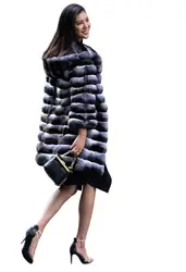 Women' inverno feminino Women's fur coat Winter warm imitation mink fur mink coat casual medium length thick hooded fur trench c