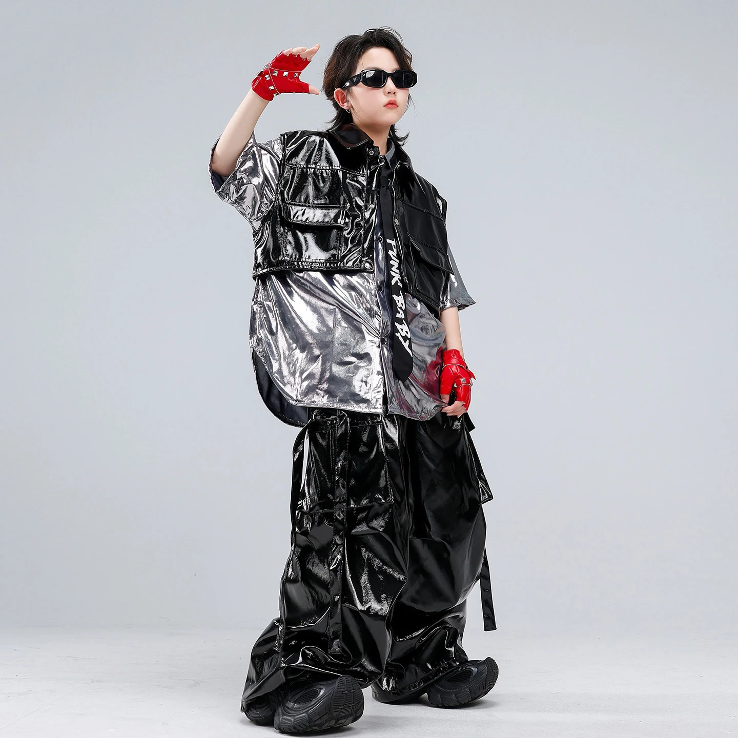 costume-de-danse-hip-hop-moderne-pour-enfants-chemises-argentees-gilet-en-cuir-pantalon-vetements-de-scene-pour-garcons-et-filles-style-street-dance-baggy