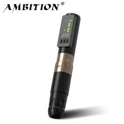 Ambition Sally Wireless Machine Tattoo Pen 2.0mm-3.5mm Rotary Permanent Makeup adjustable stroke Coreless Motor Tattoo Supplies